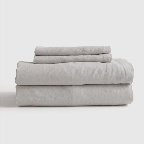 Quince Other - Quince 100% Luxury European Linen Sheet Set King- Light Grey NWOT
